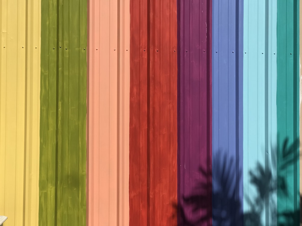 A rainbow wall painted by residential painters in Orange County