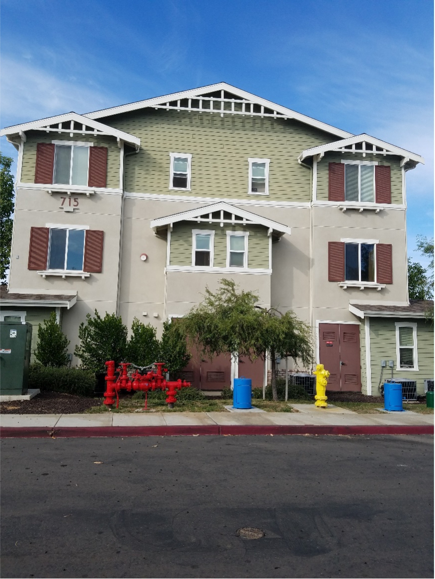 Professional exterior painting job done on the exterior of a house