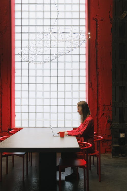 Interior walls painted red, showcasing a dramatic color choice for a modern and personalized home renovation.