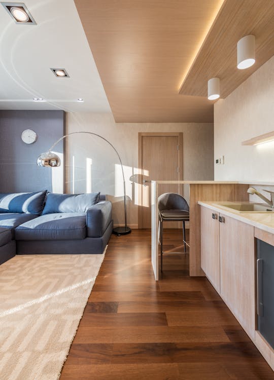 Natural light pouring into a living room