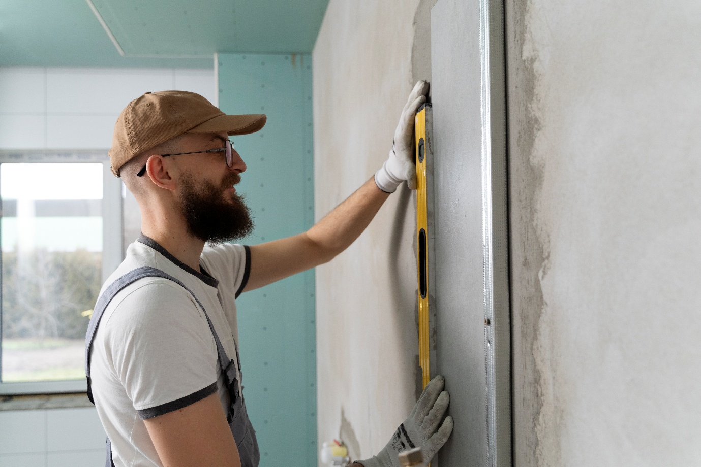 a contractor working inside a house.