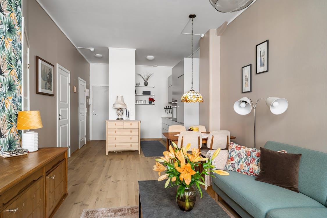 an interior space with neutral colors.