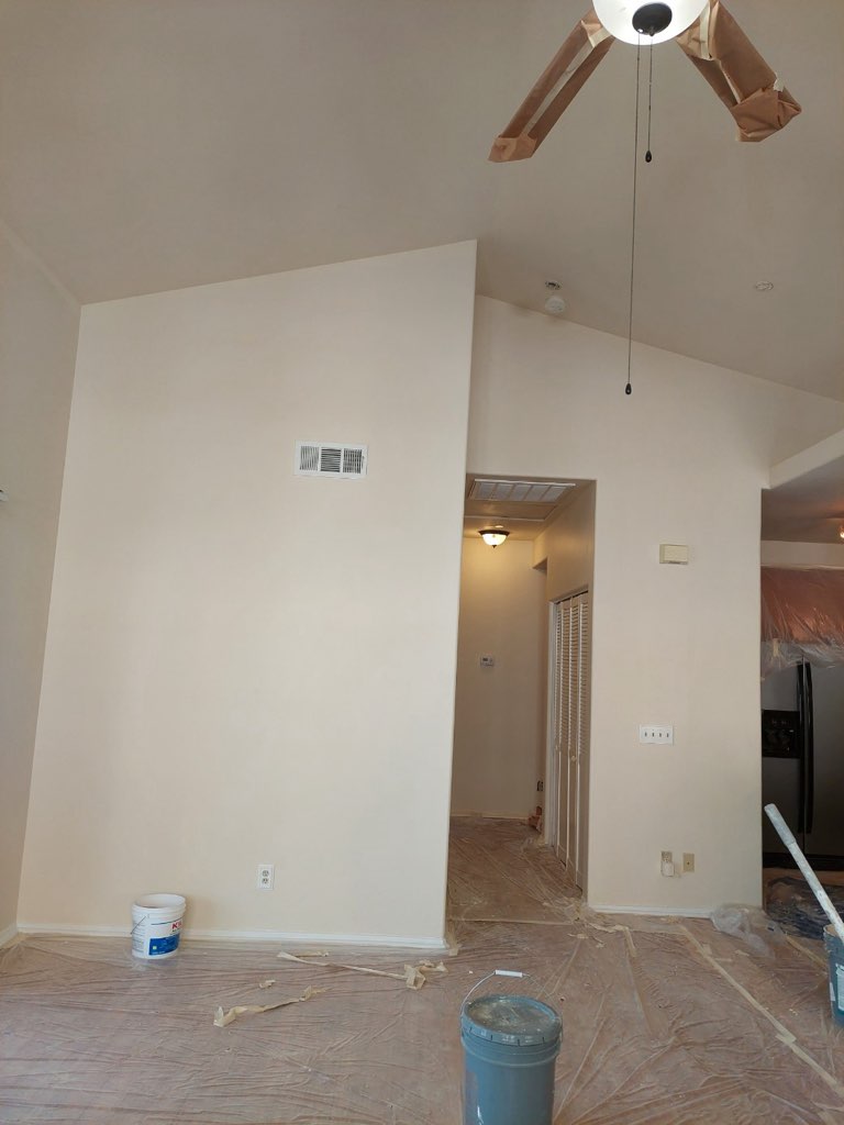 prepping for an interior paint job.