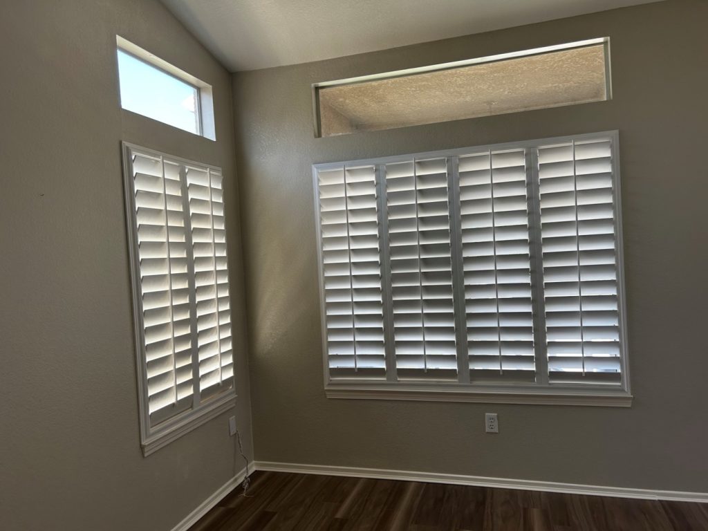 windows in a living space.